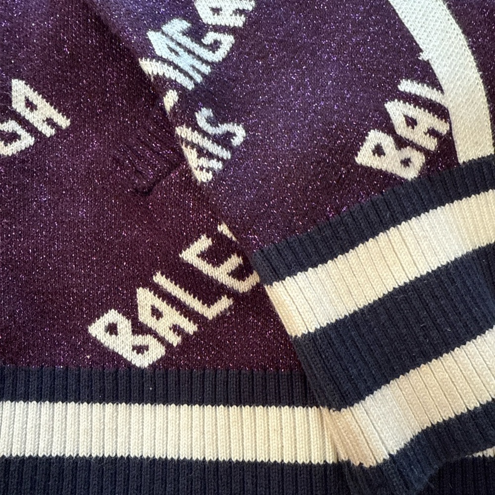 Balenciaga Jacket in Deep Purple with White Accents - Picture 6 of 6